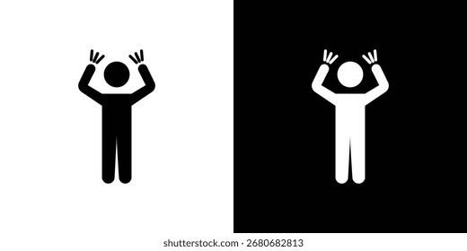 Símbolo de icono humano irritado. diseño simple editable.