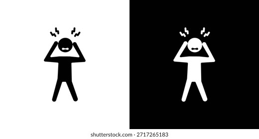 Irritado icono humano elemento de diseño de Vector Vector eps 10
