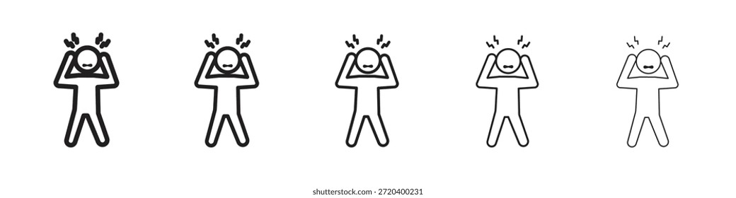 Irritado icono humano elemento de diseño de Vector Vector eps 10