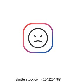 Irritated  - Line Vector Icon