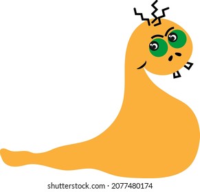 Irritated monster, illustration, vector, on a white background.