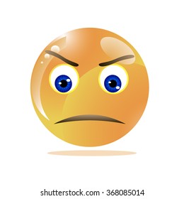 irritation emoticon vector illustration
