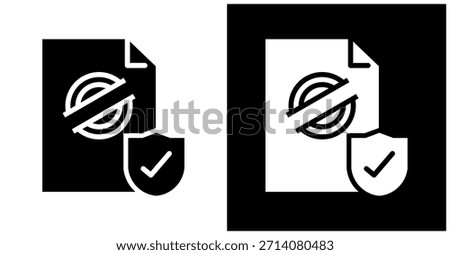 Irs Approval Icon Set In White And Black Background