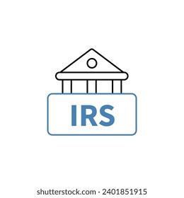 irs concept line icon. Simple element illustration. irs concept outline symbol design.