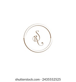 IRS creative initial letter flat monogram logo design with White background.Vector logo modern alphabet golden color font style.