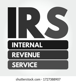 IRS - Internal Revenue Service Acronym, Business Concept Background