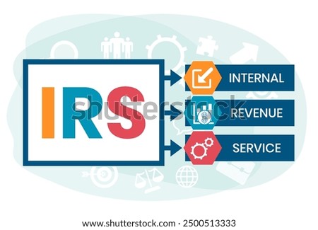 IRS - Internal Revenue Service acronym, business concept background