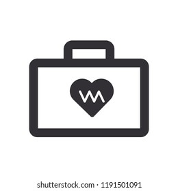 irst Aid kit icon, medical bag icon