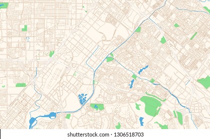 Street Map Of Irvine Ca Irvine California Printable Map Excerpt This Stock Vector (Royalty Free)  1306518703 | Shutterstock