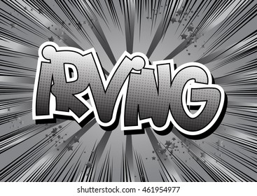 Irving - Comic book style word.