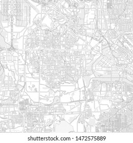 Irving, Texas, USA, bright outlined vector map with bigger and minor roads and steets created for infographic backgrounds.