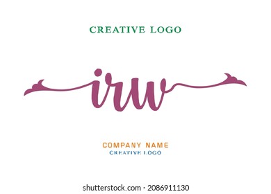 IRW lettering logo is simple, easy to understand and authoritative