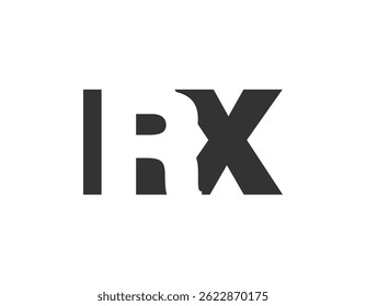 Diseño de logo IRX. Letra inicial I R X estilo de letra en negrita para startups tecnológicas, consultoría, marca corporativa. Nombre creativo de la empresa, titulares de la tipografía, identidad, logotipo de moda. Ilustración vectorial.