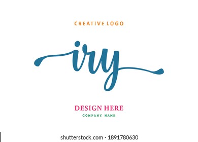 IRY lettering logo is simple, easy to understand and authoritative