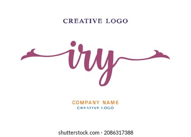 IRY lettering logo is simple, easy to understand and authoritative