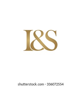 Initial Logo Ampersand Monogram Golden Logo Stock Vector Royalty Free