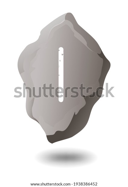Isa Stone Rune On White Background Stock Vector (Royalty Free ...