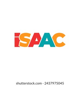 ISAAC name lettering typhography text illustration vector