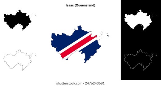 Isaac (Queensland) outline map set