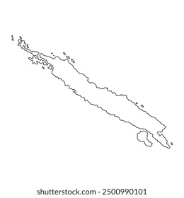 Isabel province map, administrative division of Solomon Islands. Vector illustration.