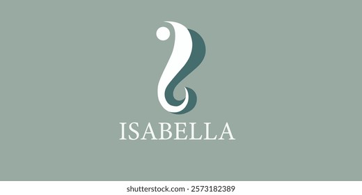 "ISABELLA" logo font featuring a modern luxury design with elegant serif italic lettering. Perfect for corporate identity, branding, weddings, and vintage retro logos. 