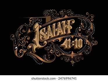 ISAIAH 41 lettering custom style design