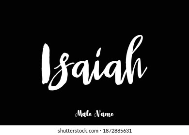 Isaiah-Male Name Bold Cursive Calligraphy Typeface Text 