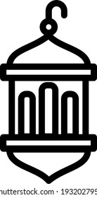 Isalamic lanterns ramadan contorno icono para el contenido de ramadán 