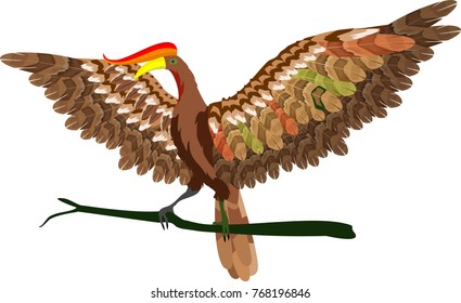 Isalated vector illustration of bird