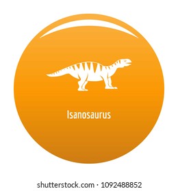 Isanosaurus icon. Simple illustration of isanosaurus vector icon for any design orange