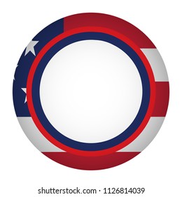 Isaolated empty american campaign button