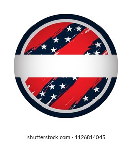 Isaolated empty american campaign button