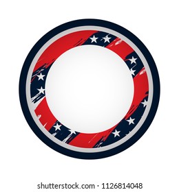 Isaolated empty american campaign button