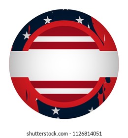 Isaolated empty american campaign button