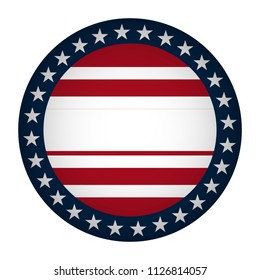 Isaolated empty american campaign button