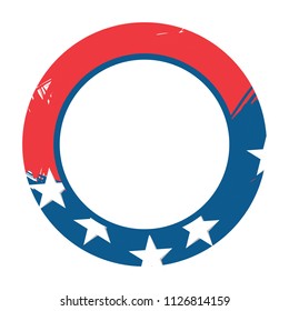 Isaolated empty american campaign button
