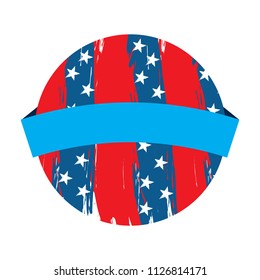 Isaolated empty american campaign button