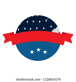 Isaolated empty american campaign button