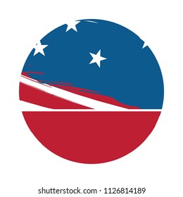 Isaolated empty american campaign button