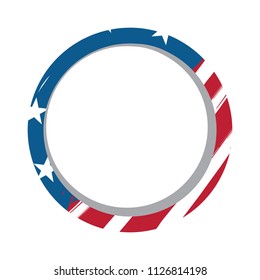 Isaolated empty american campaign button