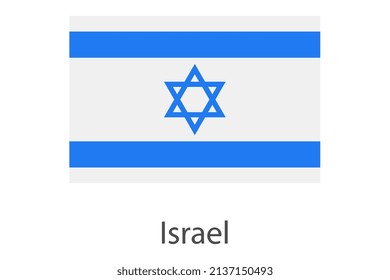 Isarael Flag country. Illustrator vector Isarael written