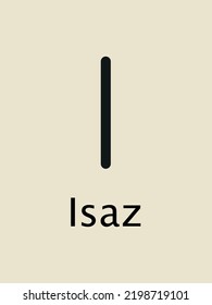Isaz Runes. Complete collection of Rune alphabet, futhark. Writing ancient Germans. Vector Mystical symbols. 
Esoteric, occult, magic illustration for Tattoos.
