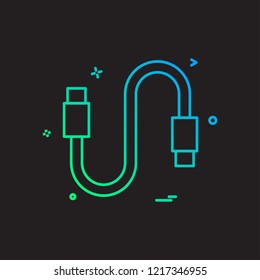 ISB cable icon design vector