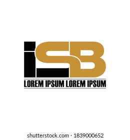 ISB letter monogram logo design vector