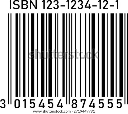 ISBN barcode for books black