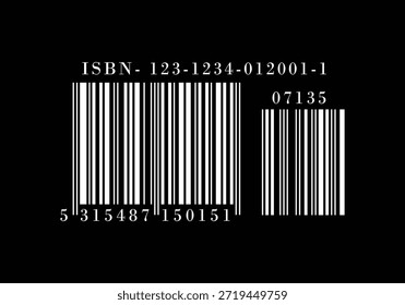 ISBN negro Código de barras de color de fondo para libros