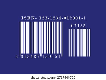 ISBN azul Código de barras de color de fondo para libros