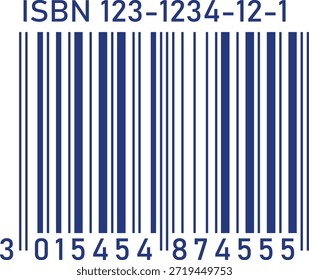 ISBN Código de barras azul para libros