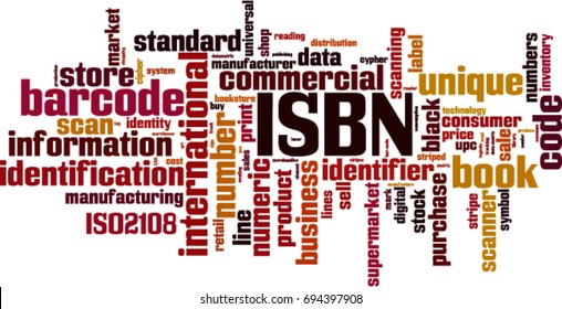 ISBN word cloud concept. Vector illustration