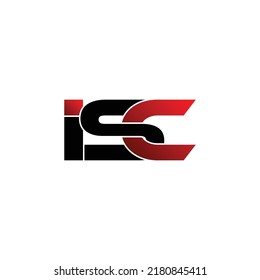ISC letter monogram logo design vector